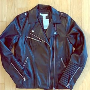 H&M Faux black leather women’s jacket